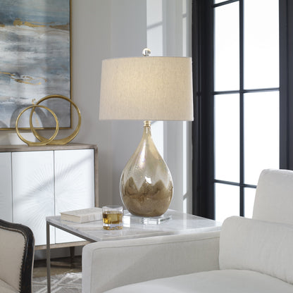 Flavian Glazed Ceramic Lamp by Uttermost. Made from crystal, ceramic in a modern style.