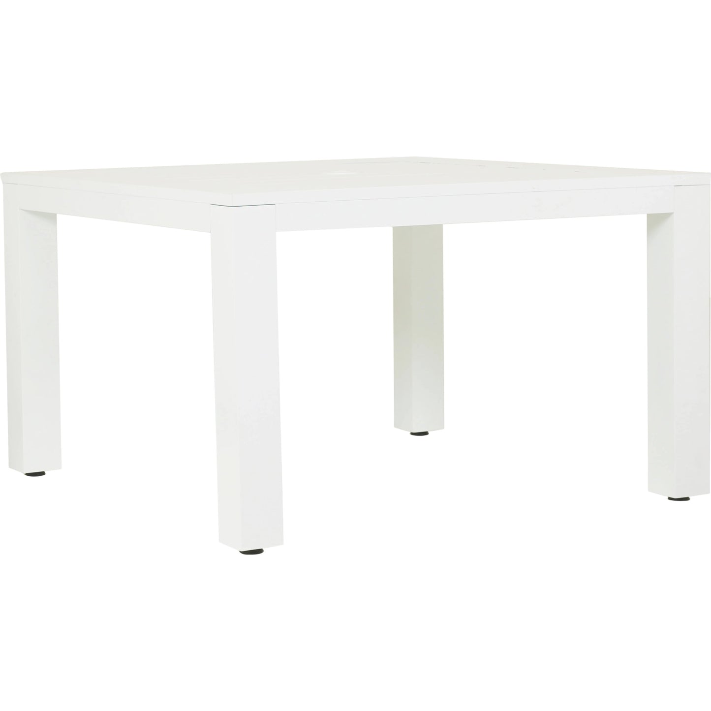 001 SI-2167154 | Primary Silo | Newport Outdoor 48" Square Dining Table by Sunset West in frost. Made from aluminum in a modern style.