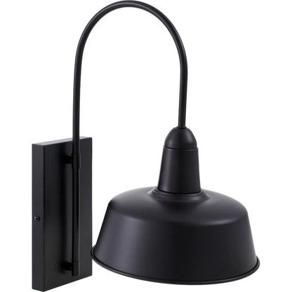 Lemaster Wall Sconce 532958 by Livabliss in fixture: black; shade (outside): black; shade (inside): white; cord: black. Made from iron, metal in a modern style.