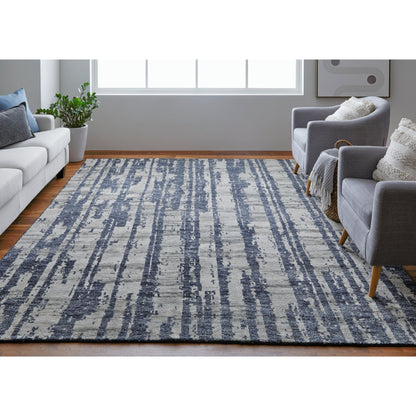 Altmar Rug - T18T6035 by Thom Felicia by Feizy Rugs in blue, gray, taupe. Made from wool in a unique style.
