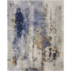 Blue, Orange, Ivory / 2' x 3'