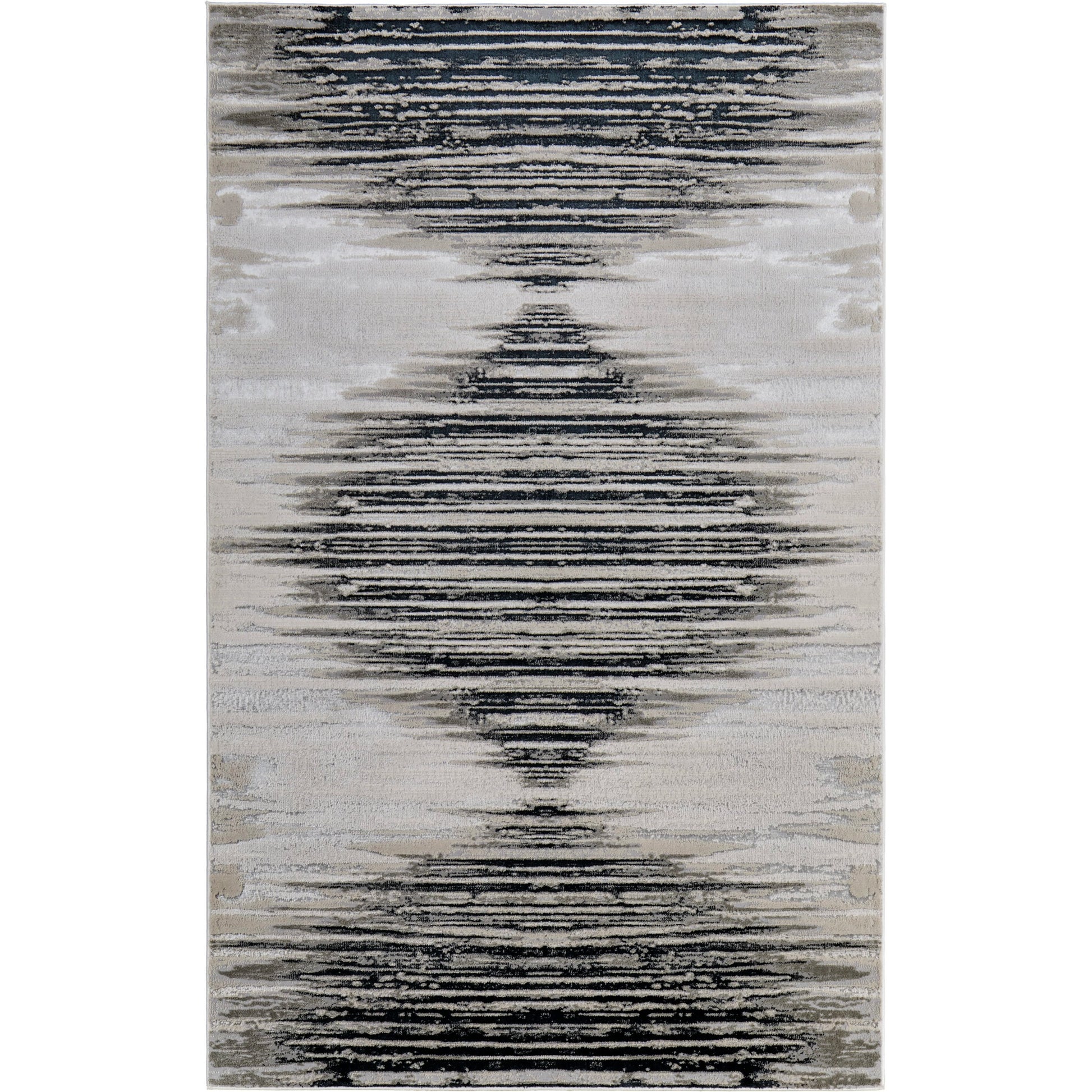 Micah Diamond Rug - 39LRF by Feizy in black, silver, taupe. Made from polyester, polypropylene in a unique style.