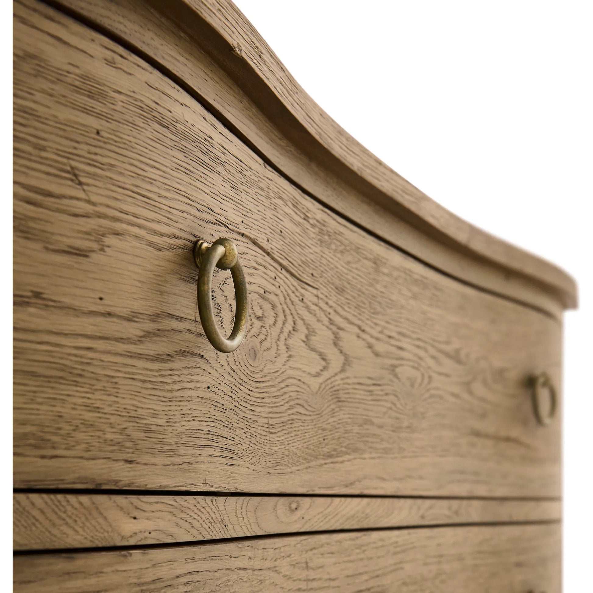 Echo Canyon Three Drawer Nightstand by Jonathan Charles in faded oak. Made from main oak in a unique style.