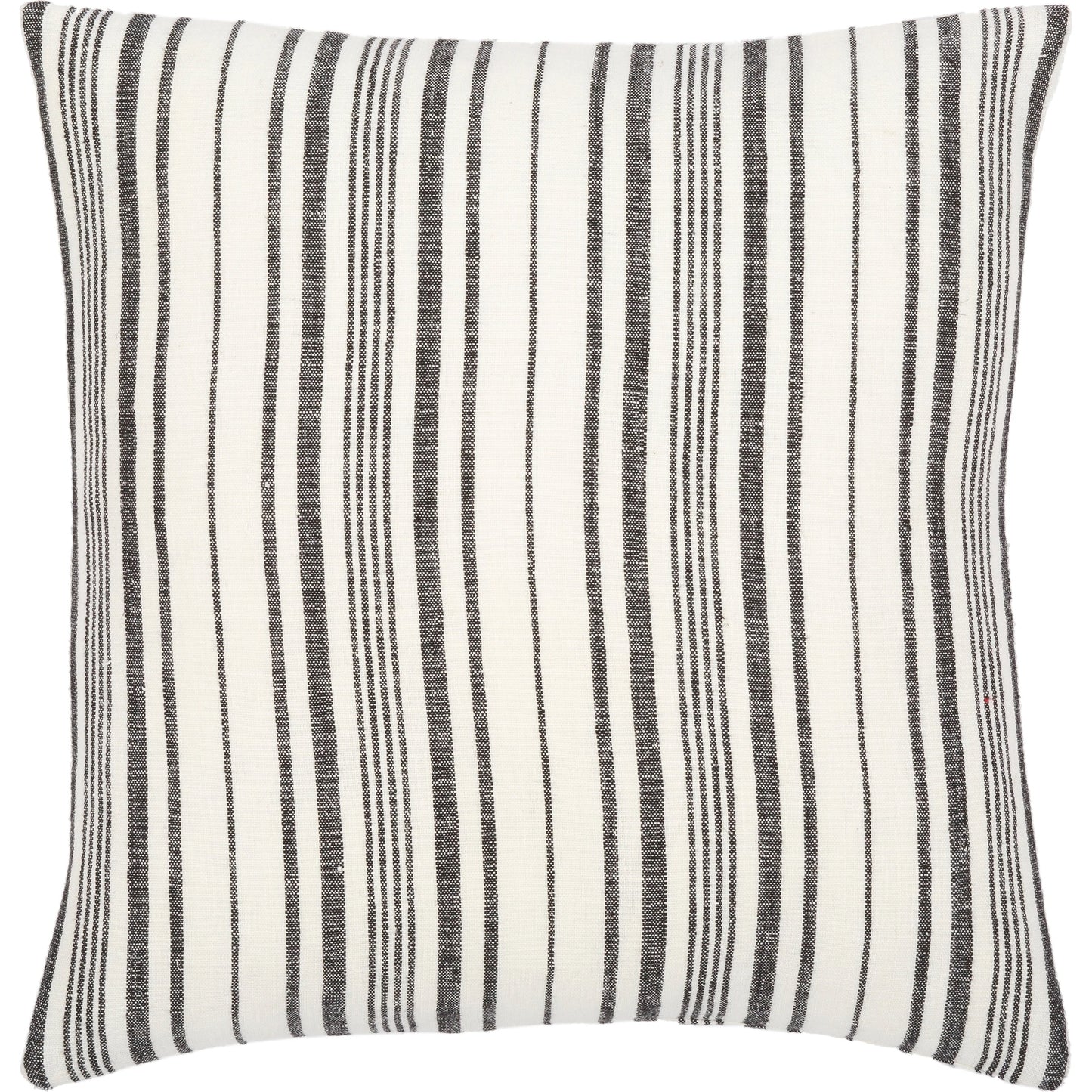 002 SI-1885233,SI-1885234,SI-1885235,SI-1885236 | Primary Silo | Linen Stripe Buttoned Pillow - 28950 by Surya in cream, black. Made from 100% linen in a unique style.