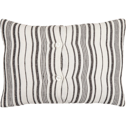 Linen Stripe Buttoned Pillow - 28950 by Surya in cream, black. Made from 100% linen in a unique style.