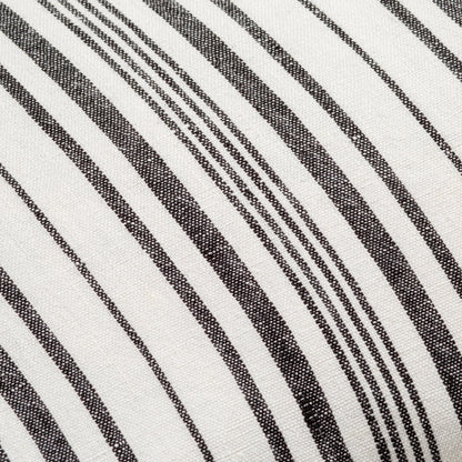 Linen Stripe Buttoned Pillow - 28950 by Surya in cream, black. Made from 100% linen in a unique style.