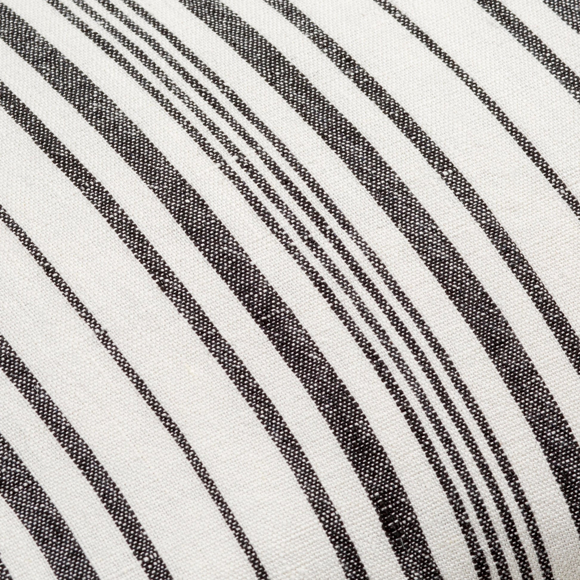 Linen Stripe Buttoned Pillow - 28950 by Surya in cream, black. Made from 100% linen in a unique style.