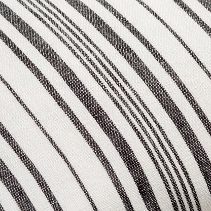 Linen Stripe Buttoned Pillow - 28950 by Surya in cream, black. Made from 100% linen in a unique style.