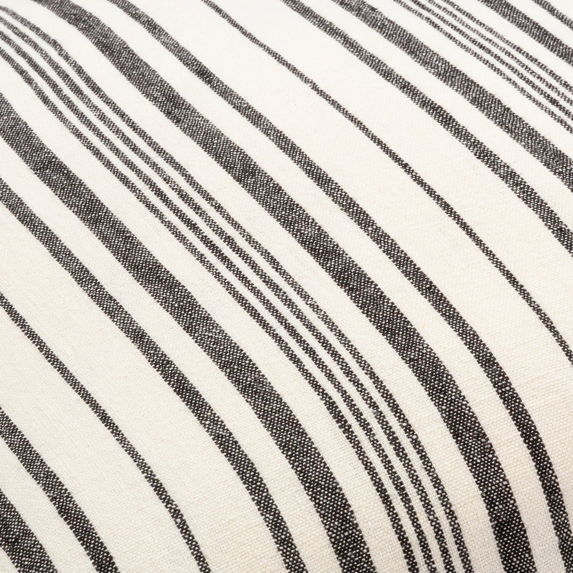 Linen Stripe Buttoned Pillow - 28950 by Surya in cream, black. Made from 100% linen in a unique style.