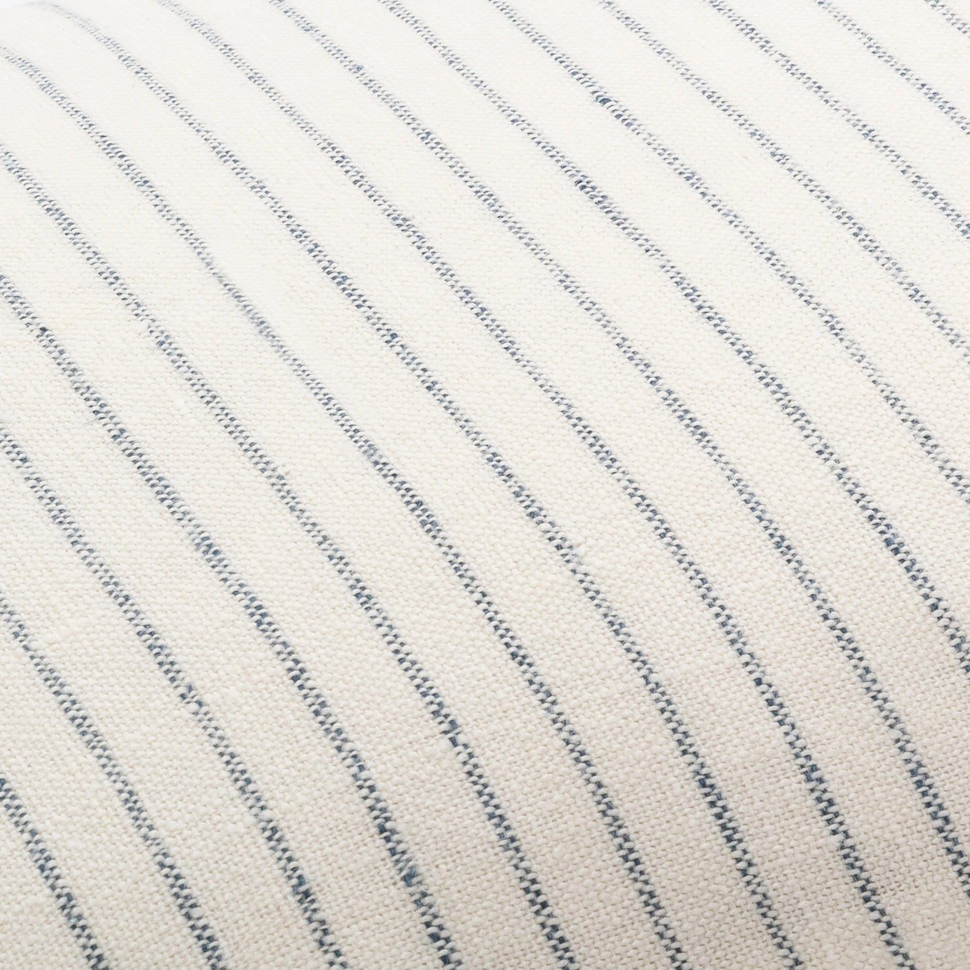 Linen Stripe Buttoned Pillow - 33000 by Livabliss in cream, blue. Made from 100% linen in a cottage & farmhouse style.