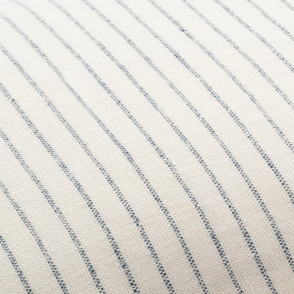 Linen Stripe Buttoned Pillow - 33000 by Livabliss in cream, blue. Made from 100% linen in a cottage & farmhouse style.