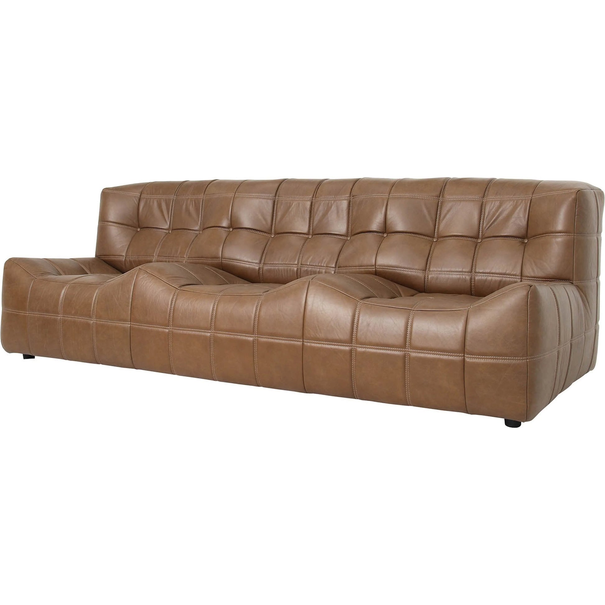 Linear Sofa by LH Imports in brown, antique sienna. Made from unique in a traditional style.