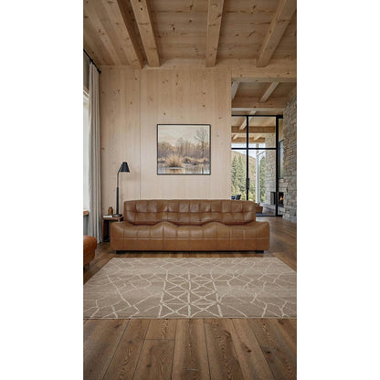 Linear Sofa by LH Imports in brown, antique sienna. Made from unique in a traditional style.