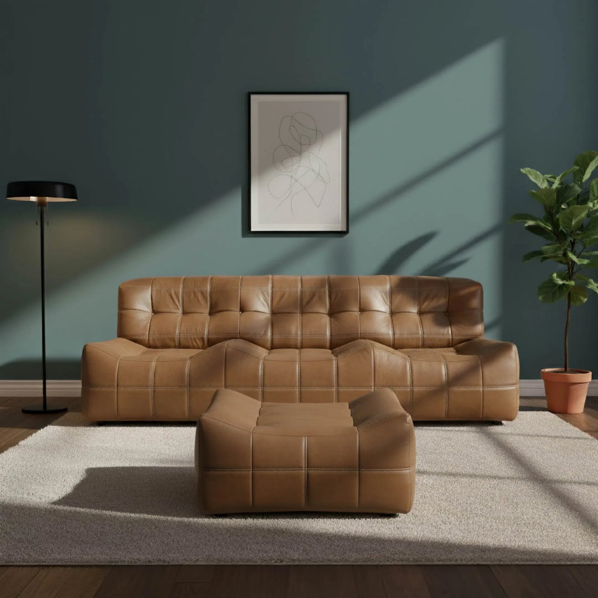 Linear Ottoman by LH Imports in brown, antique sienna. Made from unique in a traditional style.