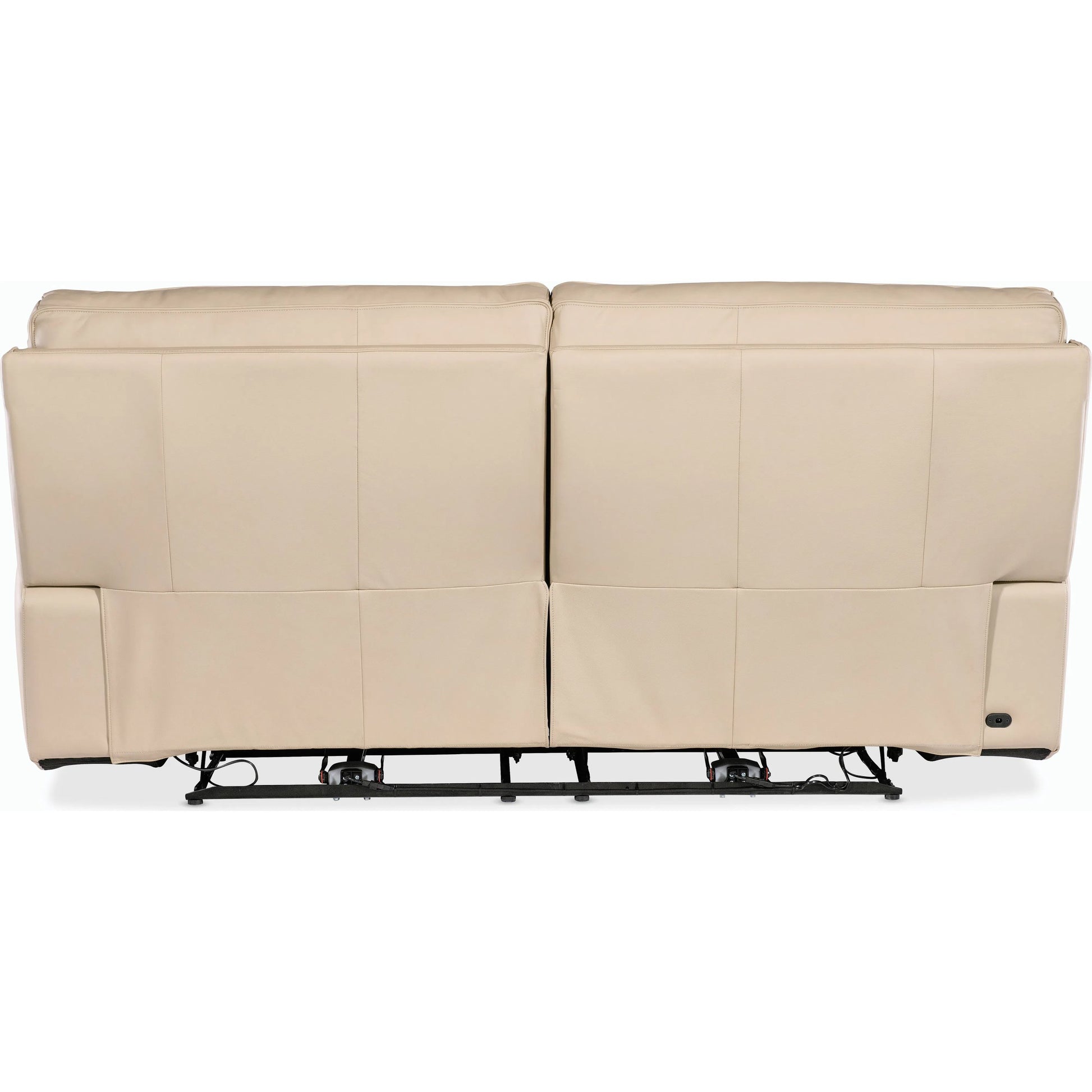 Kramer Zero Gravity Power Sofa w/ Power Headrest by Hooker Furniture. Made from leather in a modern style.