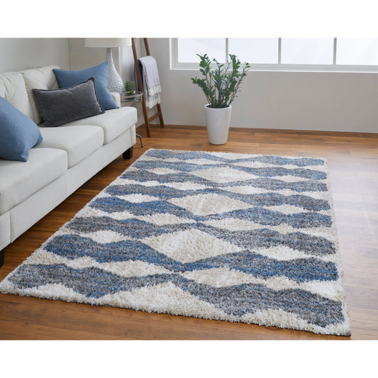Mynka Transitional Diamond Rug - 39IFF by Feizy. Made from polyester in a unique style.