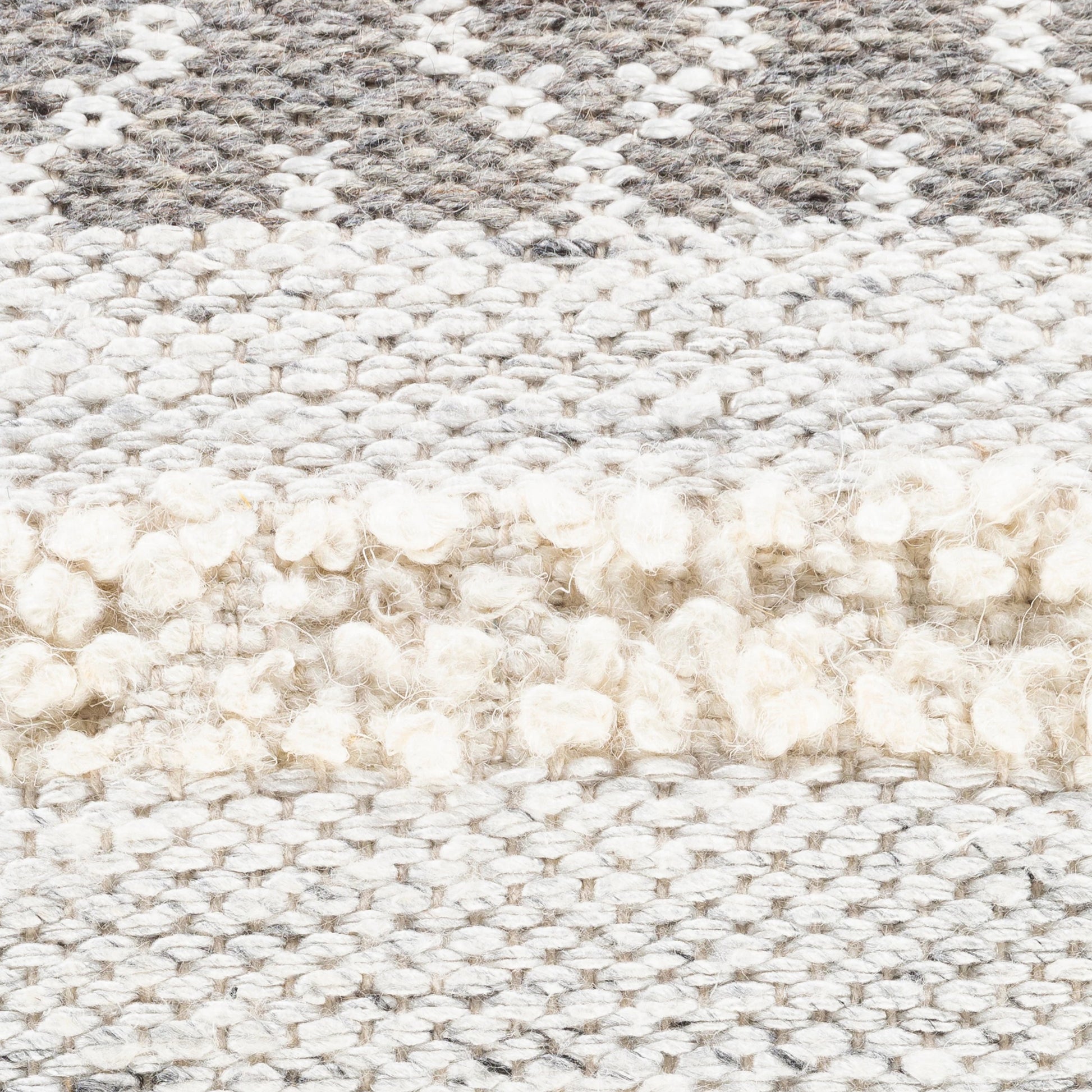 Lorens Pillow - 32822 by Livabliss in cream, taupe, white, medium gray, silver gray. Made from 40% wool, 20% cotton, 20% linen, 20% viscose, 100% cotton in a modern style.