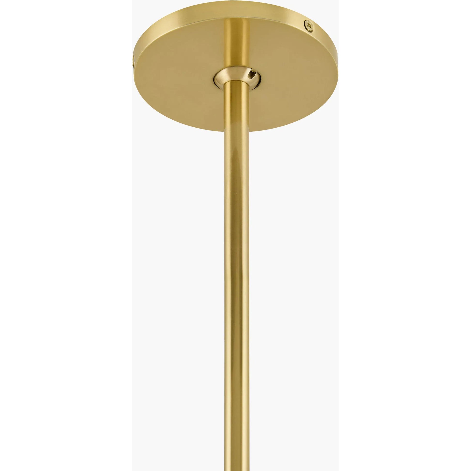 Lunavia 5-Light Pendant by Surya in metallic brass, white, translucent. Made from iron, glass in a transitional style.
