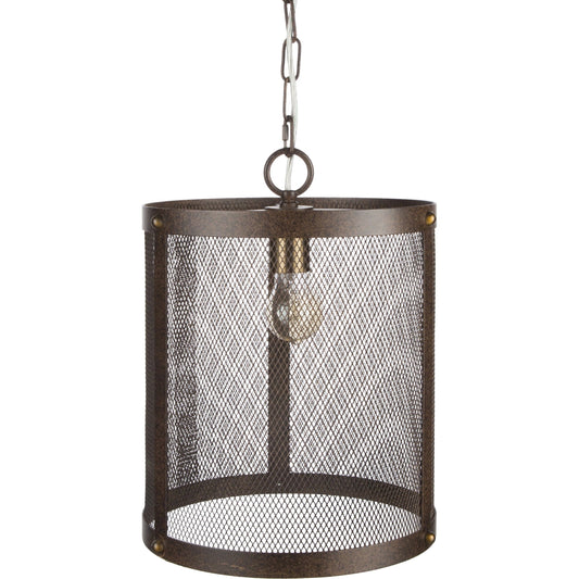 Lombard Ceiling Light - 22230 by Surya in translucent, metallic bronze, metallic brass and oil rubbed bronze. Made from metal, metal mesh in a transitional style.
