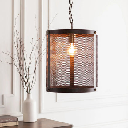 Lombard Ceiling Light - 22230 by Surya in translucent, metallic bronze, metallic brass and oil rubbed bronze. Made from metal, metal mesh in a transitional style.