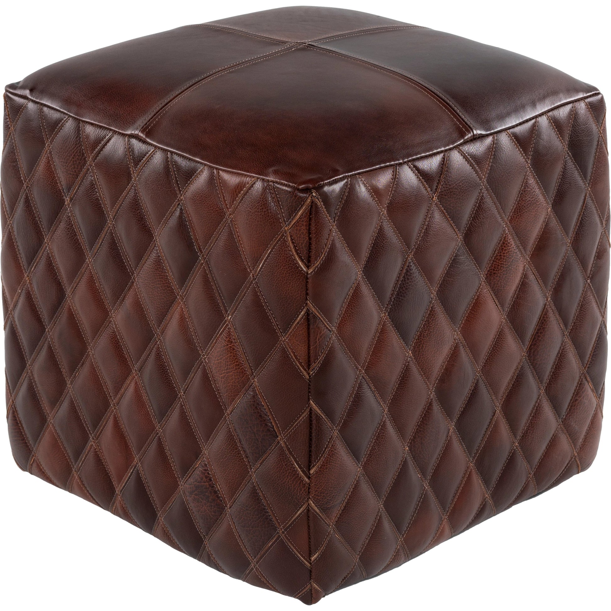 Leonardo - 27456 by Surya in brown. Made from 100% leather, wood, 100% felt in a traditional style.