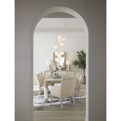 Modern Mood Leg Dining Table by Hooker Furniture. Made from oak veneers, metal in a modern style.