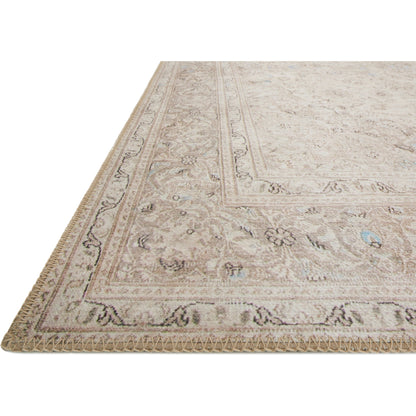 Loren LQ-03 Rug by Loloi in sand, taupe. Made from 100% polyester in a traditional style.