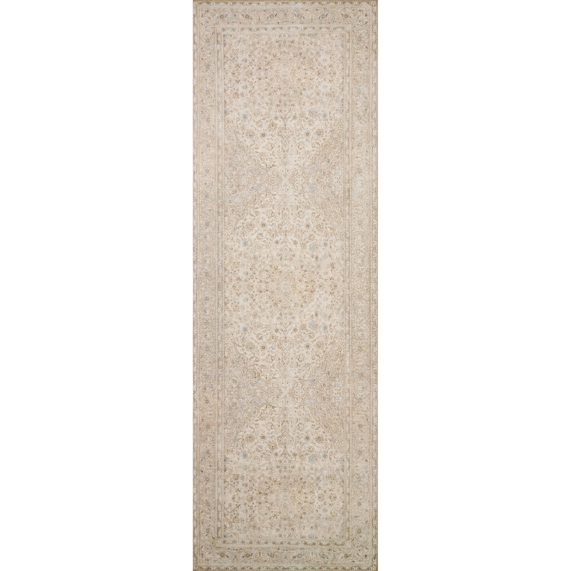 Loren LQ-03 Rug by Loloi in sand, taupe. Made from 100% polyester in a traditional style.