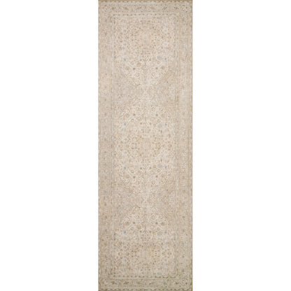 Loren LQ-03 Rug by Loloi in sand, taupe. Made from 100% polyester in a traditional style.