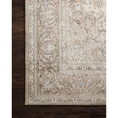 Loren LQ-03 Rug by Loloi in sand, taupe. Made from 100% polyester in a traditional style.