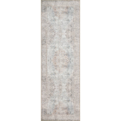 Loren LQ-04 Rug by Loloi in silver, slate. Made from 100% polyester in a traditional style.