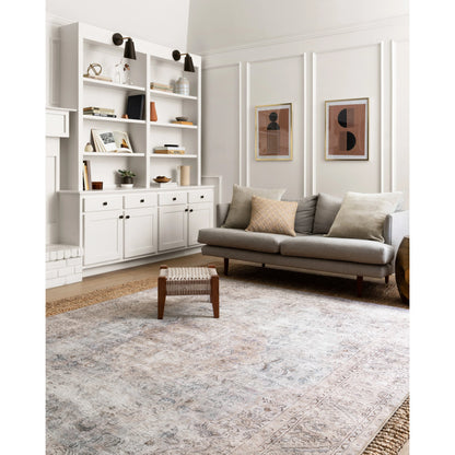 Loren LQ-04 Rug by Loloi in silver, slate. Made from 100% polyester in a traditional style.