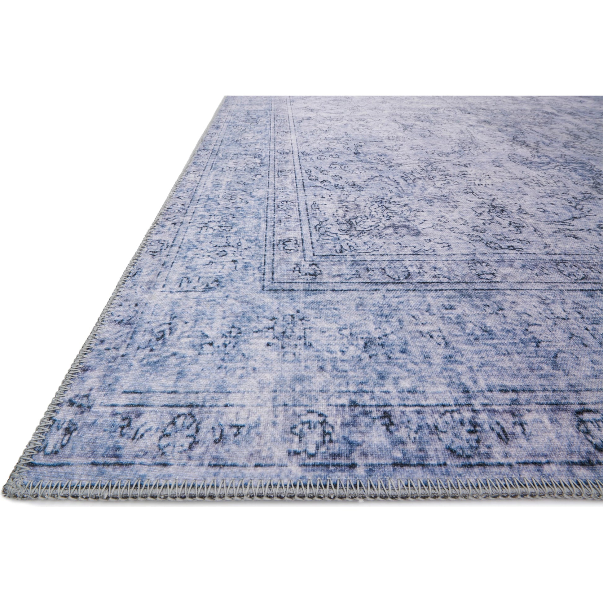 Loren LQ-09 Rug by Loloi in slate. Made from 100% polyester in a transitional style.
