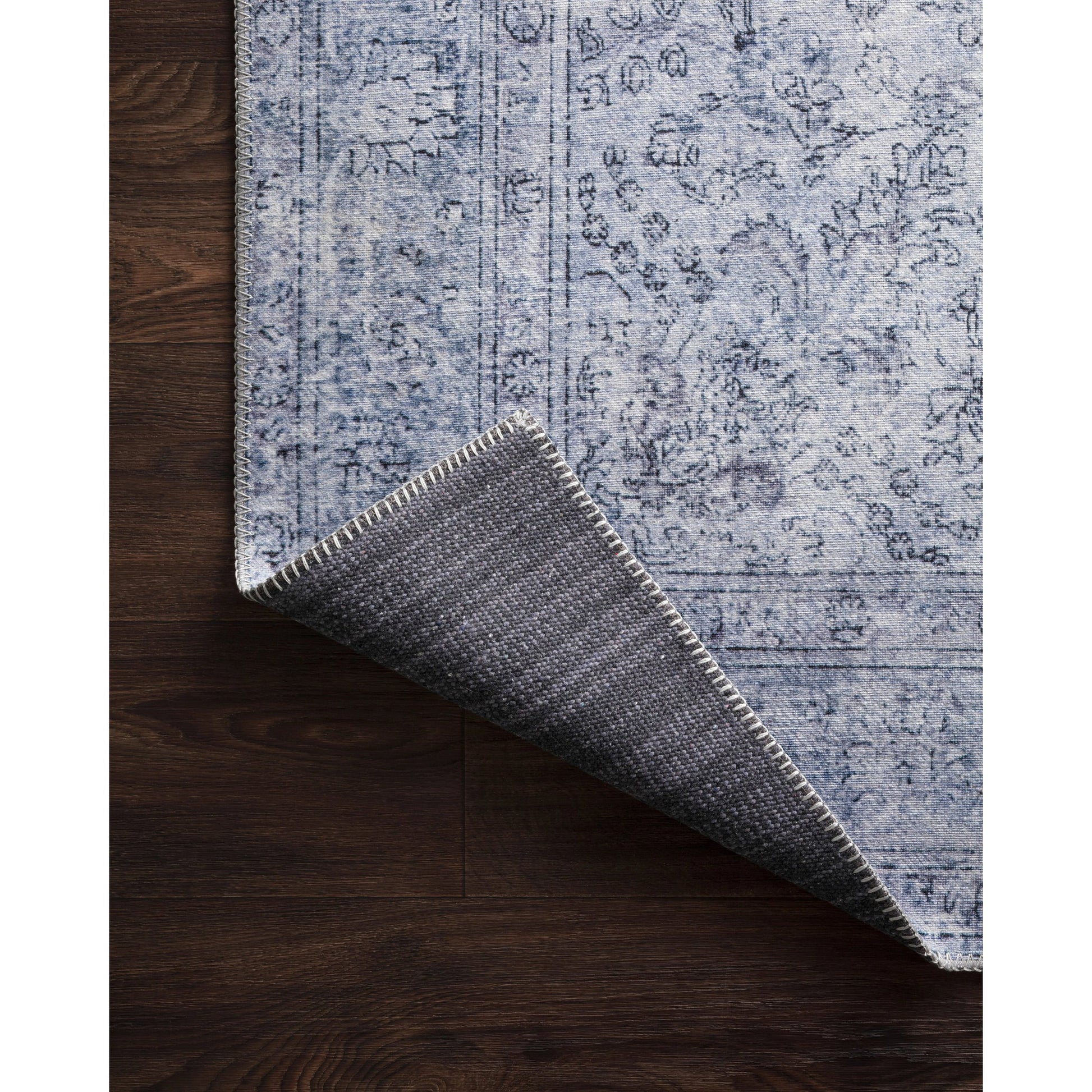 Loren LQ-09 Rug by Loloi in slate. Made from 100% polyester in a transitional style.