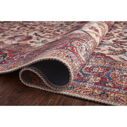Loren LQ-11 Rug by Loloi in sand, multi. Made from 100% polyester in a traditional style.
