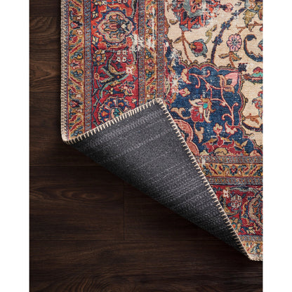Loren LQ-11 Rug by Loloi in sand, multi. Made from 100% polyester in a traditional style.