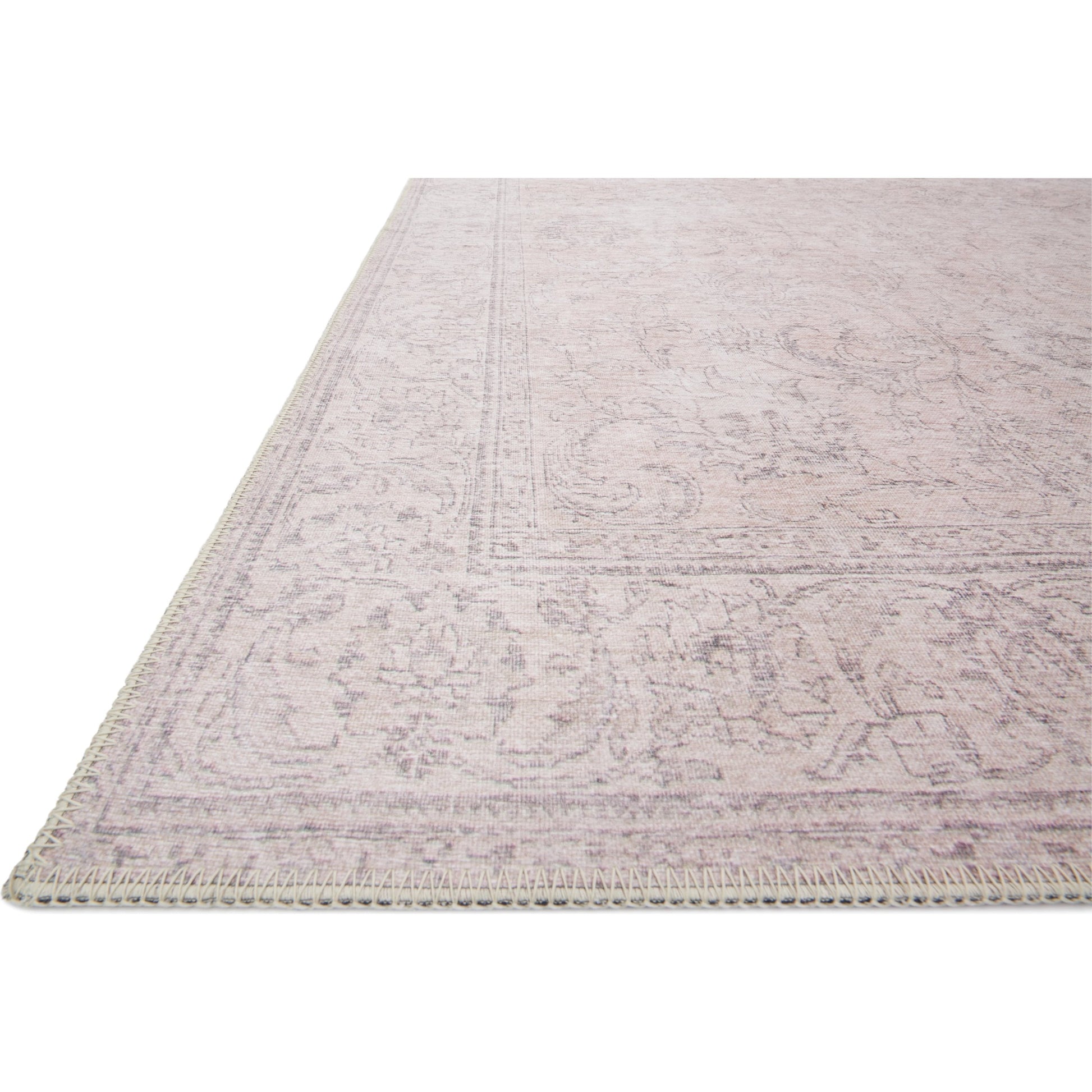 Loren LQ-12 Rug by Loloi in sand. Made from 100% polyester in a traditional style.