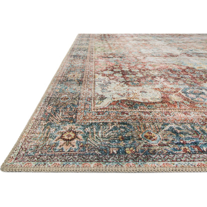 Loren LQ-14 Rug by Loloi in brick, multi. Made from 100% polyester in a traditional style.