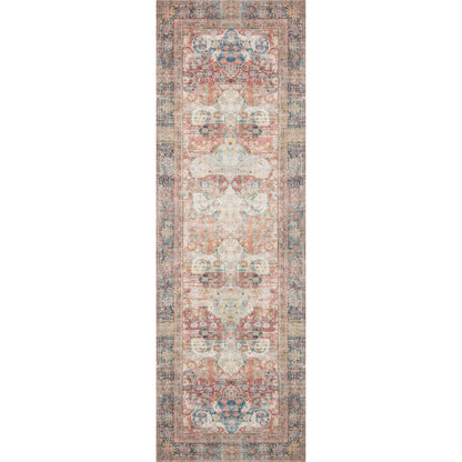 Loren LQ-14 Rug by Loloi in brick, multi. Made from 100% polyester in a traditional style.