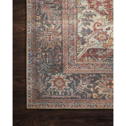 Loren LQ-14 Rug by Loloi in brick, multi. Made from 100% polyester in a traditional style.
