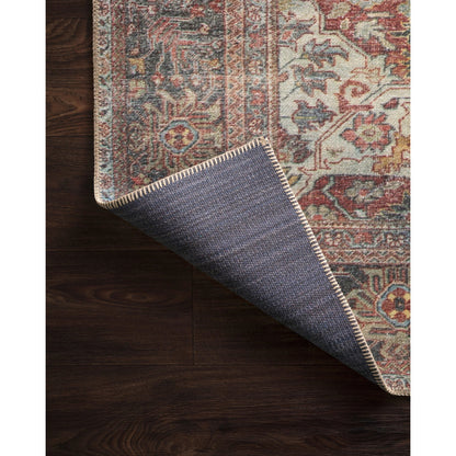 Loren LQ-14 Rug by Loloi in brick, multi. Made from 100% polyester in a traditional style.