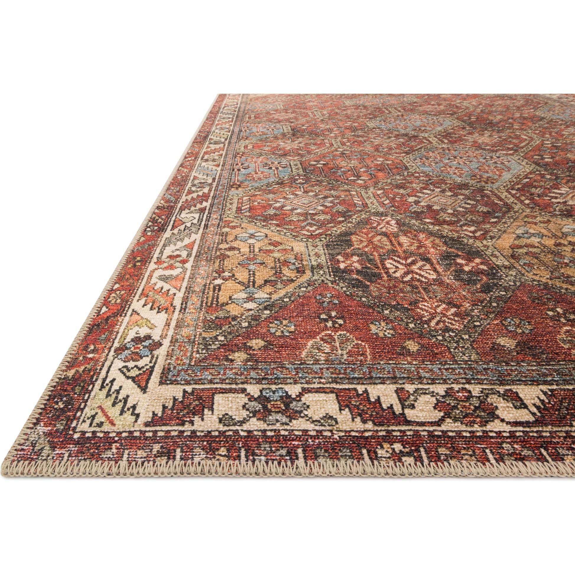 Loren LQ-16 Rug by Loloi in spice, multi. Made from 100% polyester in a eclectic & global style.