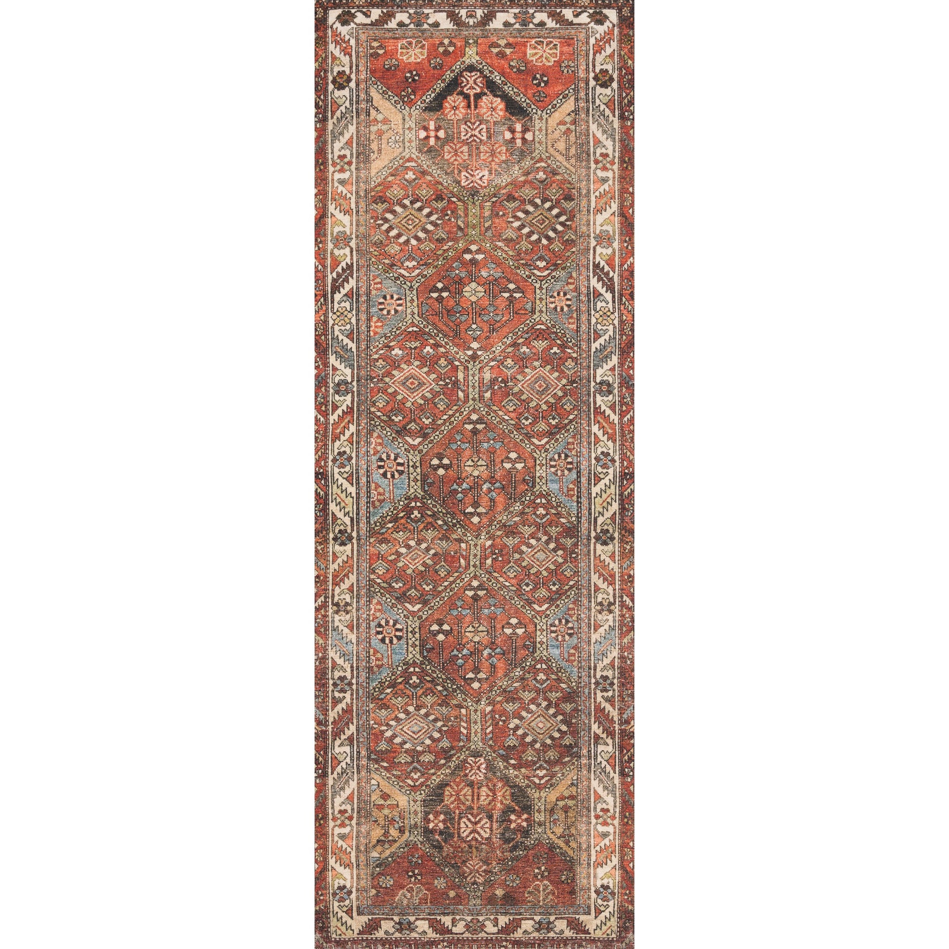 Loren LQ-16 Rug by Loloi in spice, multi. Made from 100% polyester in a eclectic & global style.