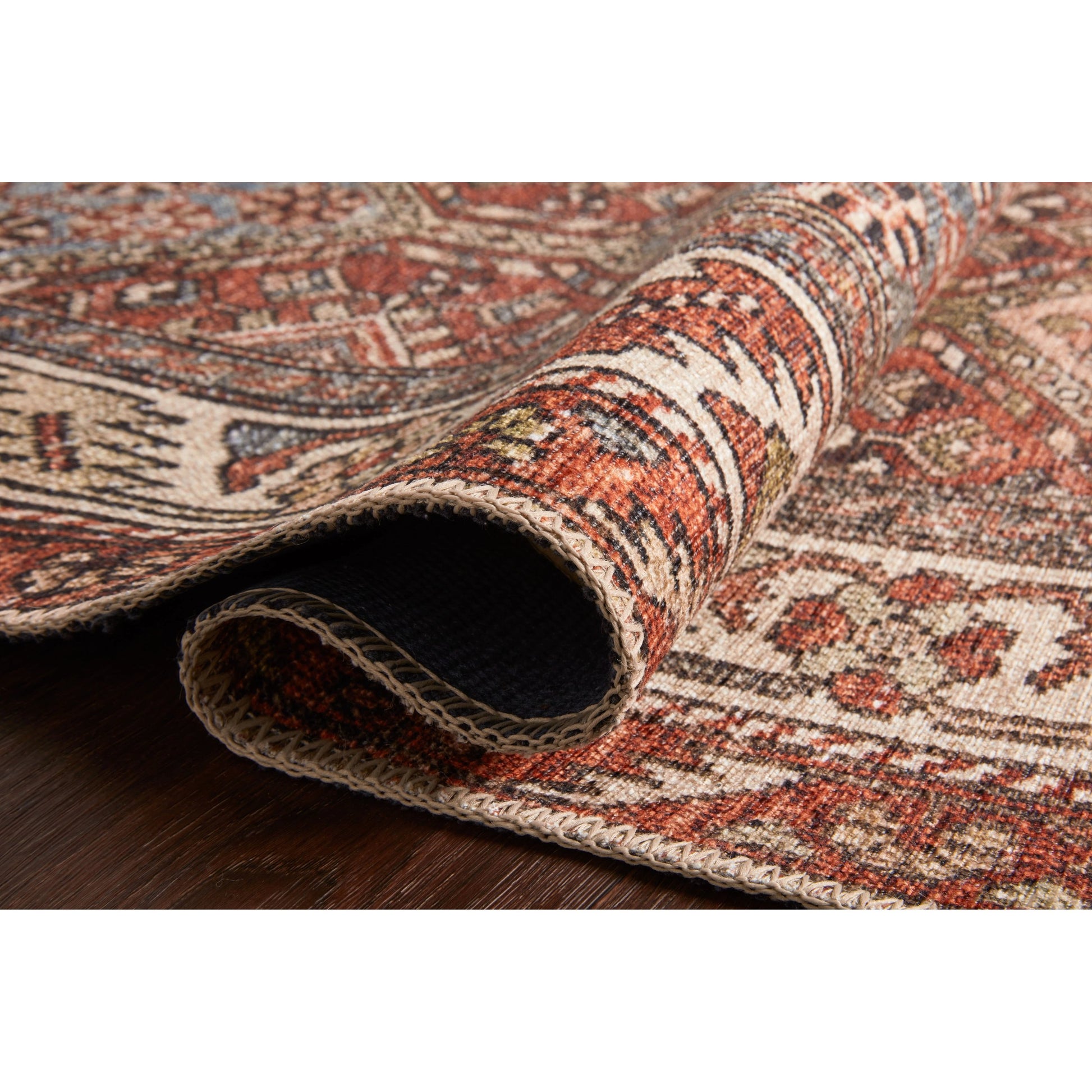 Loren LQ-16 Rug by Loloi in spice, multi. Made from 100% polyester in a eclectic & global style.