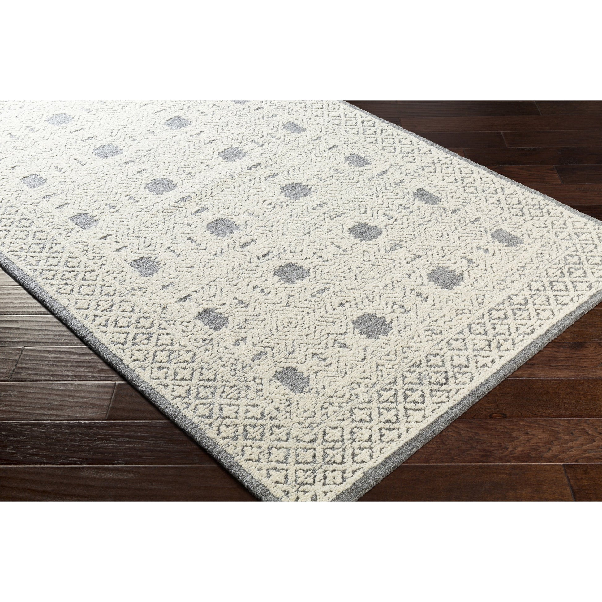 Louvre LOU-2300 Rug by Surya in dark blue, cream, pale blue. Made from unique in a unique style.