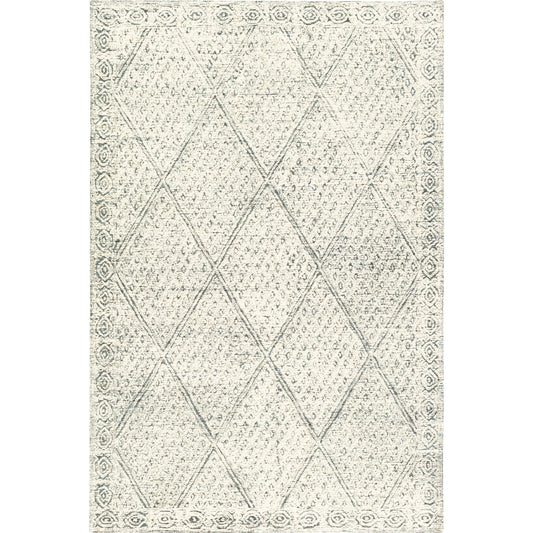Louvre Rug - 24539 by Surya in dark blue, pale blue, cream. Made from 100% wool in a unique style.