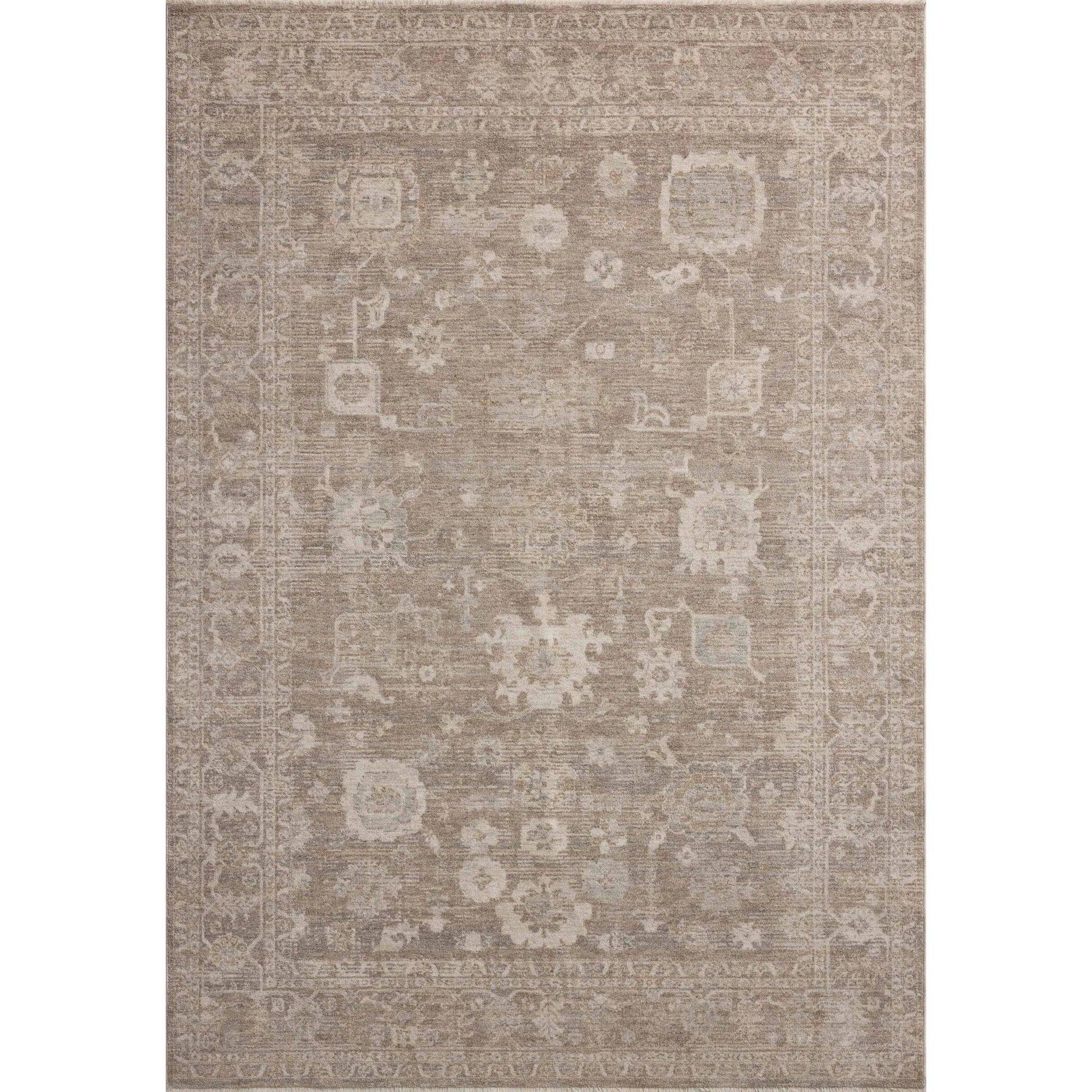 Louisa LOI-03 Rug by Chris Loves Julia x Loloi in taupe, ivory. Made from 100% po