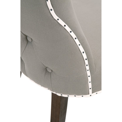 Lourdes Dining Chair (Set of 2) by Essentials For Living in natural gray ash, bisque french linen. Made from solid ash wood, 50% linen, 50% polyester fabric, foam in a transitional style.