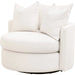 Lourne Petite Swivel Sofa Chair by Essentials For Living in livesmart boucle-snow. Made from mdf, plywood, metal in a transitional style.