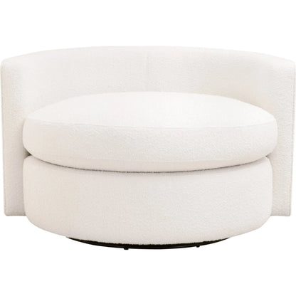 Lourne Petite Swivel Sofa Chair by Essentials For Living in livesmart boucle-snow. Made from mdf, plywood, metal in a transitional style.